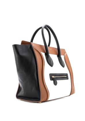 Celine Pre-Owned Tricolor Luggage Bag Leather Micro tote bag - Black