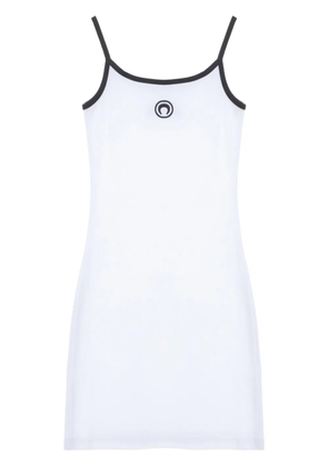 Marine Serre moon-logo mini dress - White