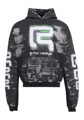 RRR123 graphic-print hoodie - Grey