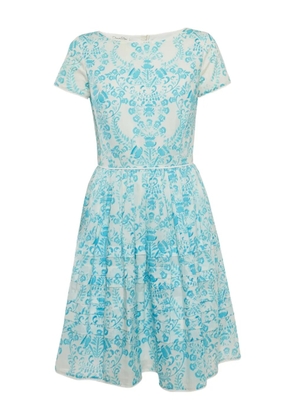 Oscar de la Renta Pre-Owned floral-print cotton dress - White