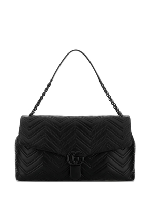 Gucci gg chevron leather shoulder bag - Black