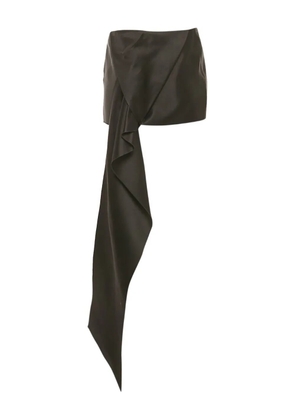 Prada Pre-Owned satin draped skirt - Black