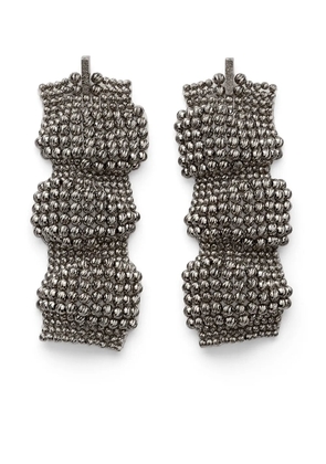 Brunello Cucinelli Sculptured earrings - Silver