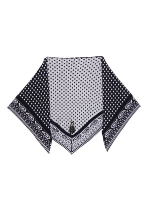 Maje polka-dot bandana scarf - Blue