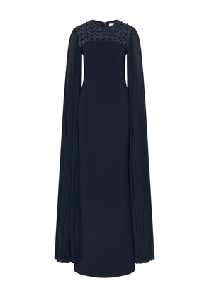 Rebecca Vallance Memphis embellished pleated maxi dress - Blue
