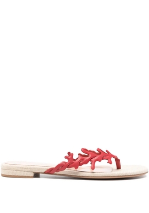Gianvito Rossi Ocean thong-strap flat sandals - Red