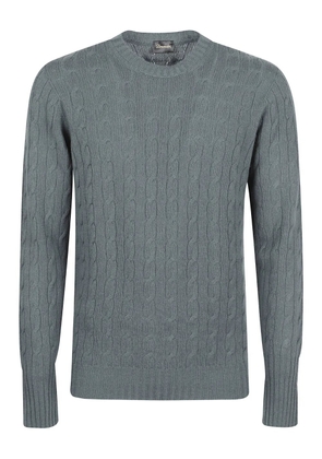 Drumohr round neck cable sweater - Grey