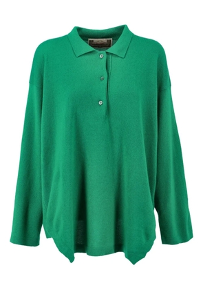 Vintage cashmere polo sweater - Green