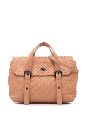 Bottega Veneta Pre-Owned 2012-2024 Intrecciato Flap satchel - Brown