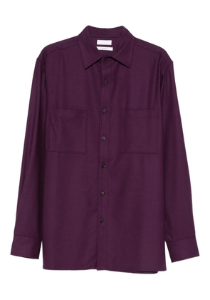 Cellar Door chest-pocket button wool shirt - Purple