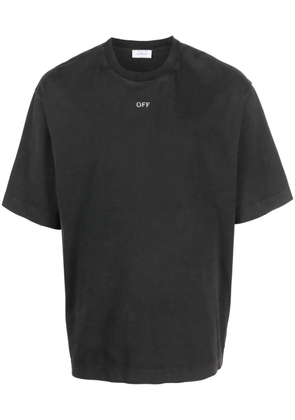 Off-White people-print cotton T-shirt - Black