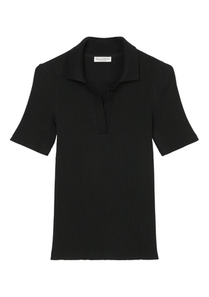 Marc O'Polo ribbed polo top - Black