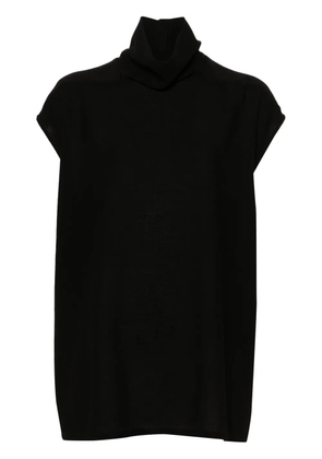 Rick Owens roll-neck crepe top - Black
