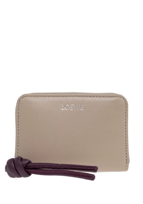 LOEWE knot-detail zip-fastening wallet - Neutrals