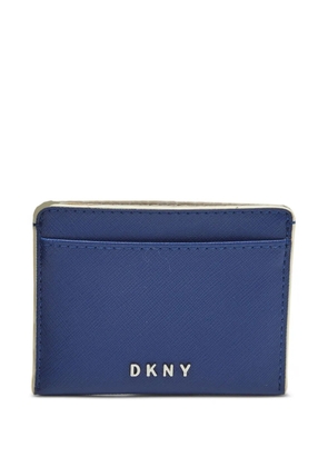 DKNY logo-lettering leather cardholder - Blue