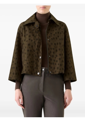 Akris Punto leopard-print jacket - Green