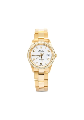 Rolex 18K yellow gold Date oyster perpetual 34mm - White