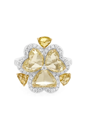 HYT Jewelry 18K white and yellow gold diamond ring - Silver