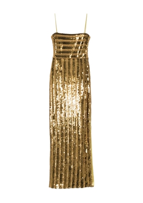 Galvan London sequin bandeau gown maxi dress - Yellow