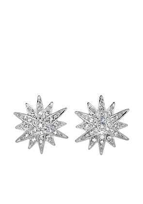 Kenneth Jay Lane rhodium star-shape earrings - Silver