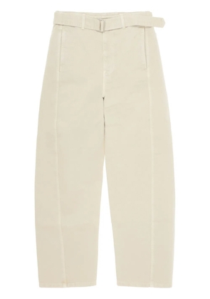 LEMAIRE Twisted wide-leg jeans - Neutrals