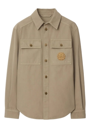 Burberry B Crest cotton overshirt - Neutrals