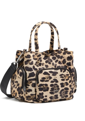 Bimba y Lola leopard-pattern zip-fastening mini bag - Neutrals
