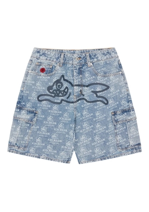 ICECREAM logo-print cargo shorts - Blue