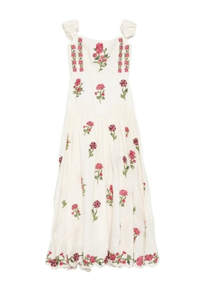 Agua By Agua Bendita Siembra Quebrada floral-pattern off-shoulder dress - Neutrals