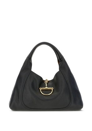 Gucci large Softbit leather shoulder bag - Black