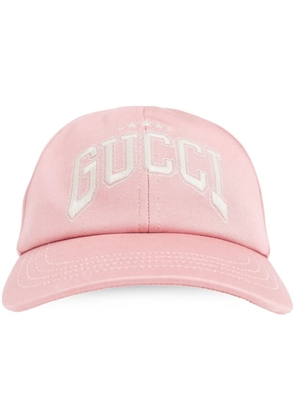 Gucci logo-embroidered cap - Pink
