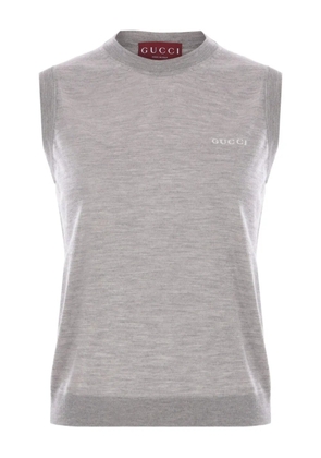 Gucci logo-intarsia vest - Grey