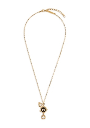 Ferragamo Gancini flower charm necklace - Gold