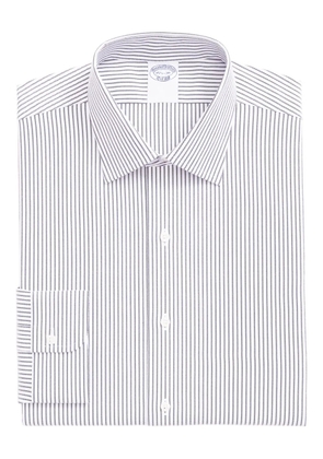 Brooks Brothers striped button-fastening shirt - White