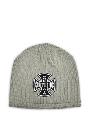 BREATH logo-patch beanie hat - Grey
