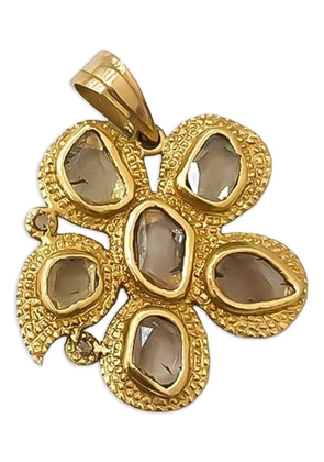 COOMI 20K yellow gold flower pendant