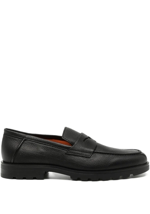 Santoni leather penny loafers - Black