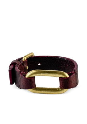 Parts of Four sterling silver Link Gauntlet square-detail bracelet - Red