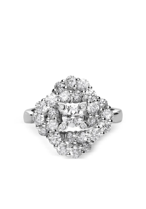 LEO PIZZO 18K white gold Vortex diamond ring - Silver