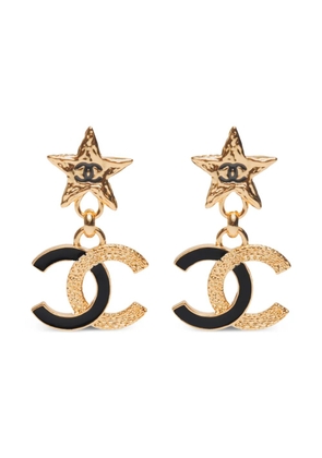 CHANEL Pre-Owned 2024 CC Mark star drop earrings - Gold
