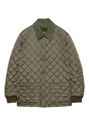 Prada quilted corduroy-collar jacket - Green