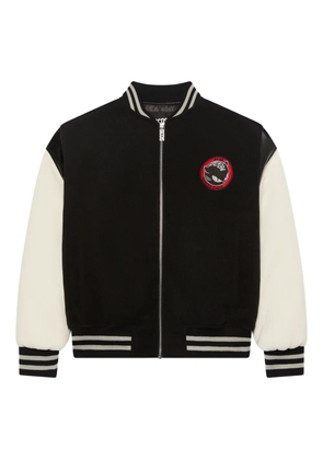 GCDS logo-patch bomber jacket - Black