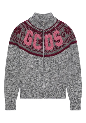 GCDS logo-embellishment cardigan - Grey
