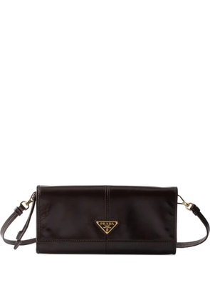 Prada logo leather wallet - Brown