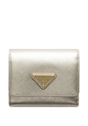Prada logo leather wallet - Gold
