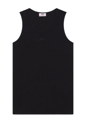 GCDS logo-embroidered tank top - Black