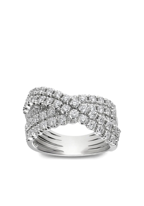 LEO PIZZO 18K white gold Waves diamond ring - Silver