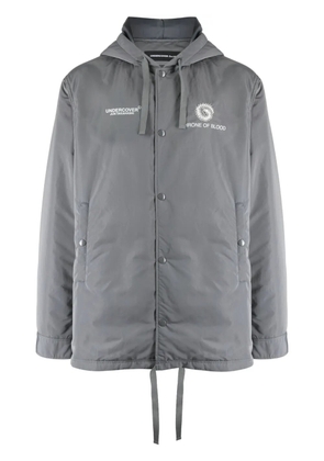 Undercover illustration-print hooded jacket - Grey