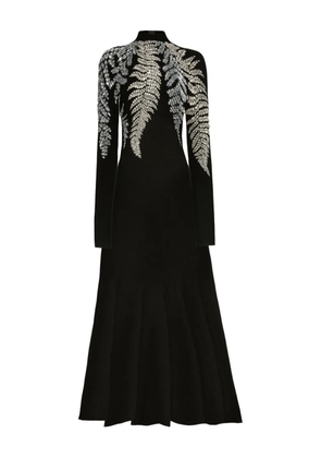 Oscar de la Renta fern-embellished midi dress - Black