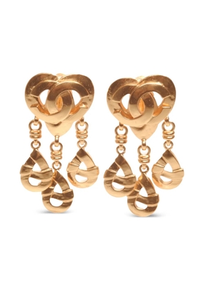 CHANEL Pre-Owned 1997s CC mark earrings - Gold